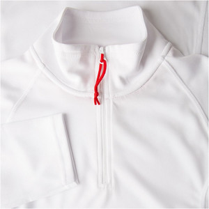 Gill Women's UV Tec Zip Neck Top in ARCTIC WHITE UV003W